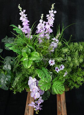 仿真绿植摆件森系绿色花艺婚礼堂路引布置装饰花假花摆设花艺花束