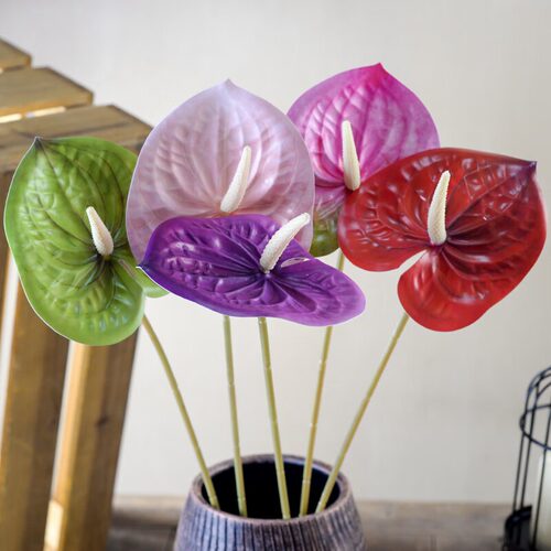 仿真花红掌3D单枝假花仿真花摆设