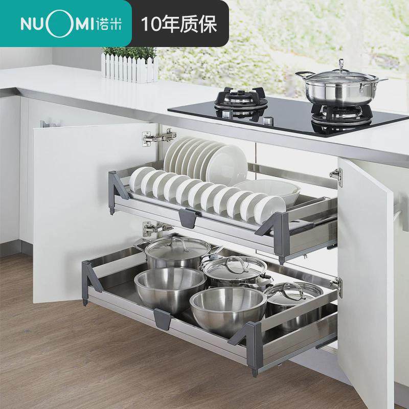 A12橱柜不锈钢拉篮板式阻尼厨房碗碟拉篮双层碗架置物架炉台碗盘,畜牧/养殖物资,特种养殖设备,淘宝优惠券,粉丝福利购,淘宝优惠卷