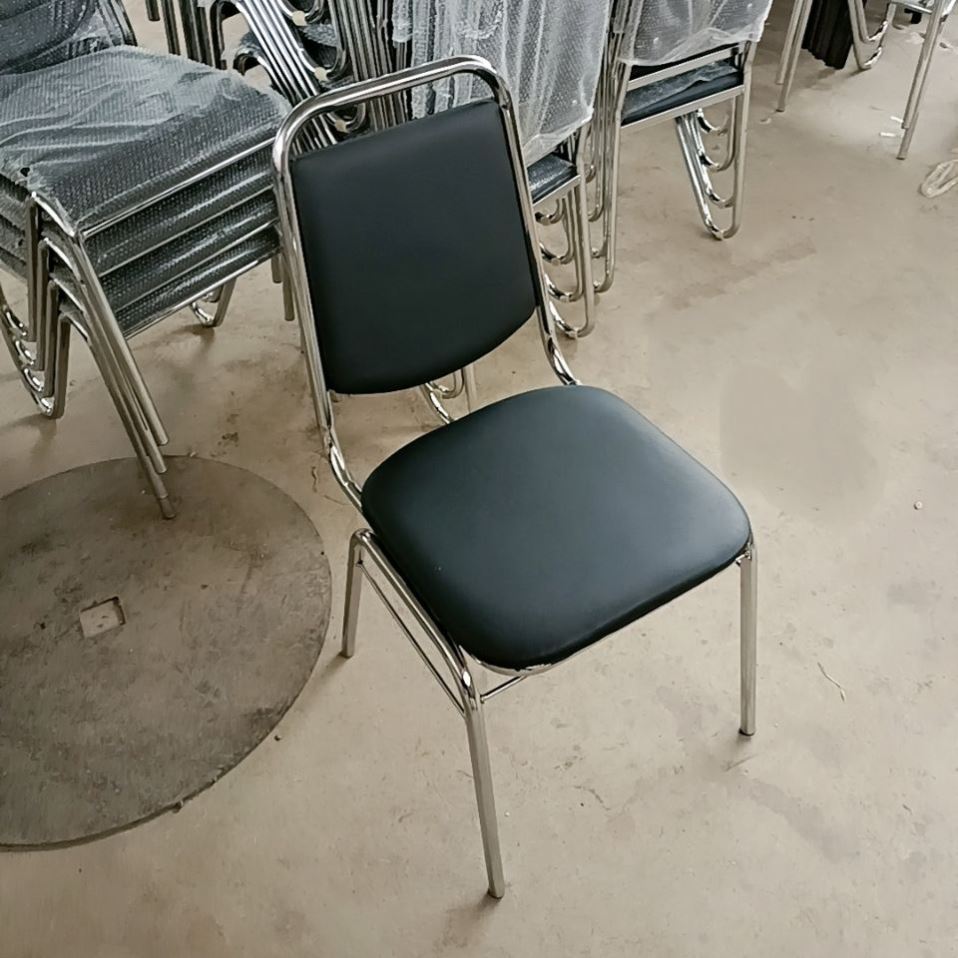#简约餐椅快餐椅店美甲椅皮革软高背凳子现代餐桌椅子办公椅