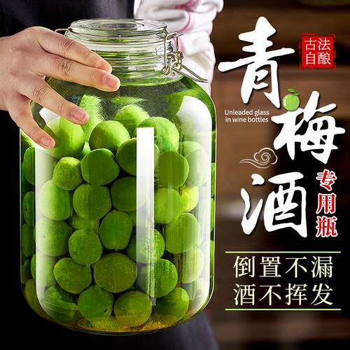 泡酒玻璃瓶酒瓶青梅酒空瓶自酿杨梅果酒20斤装密封罐酒罐容器其他