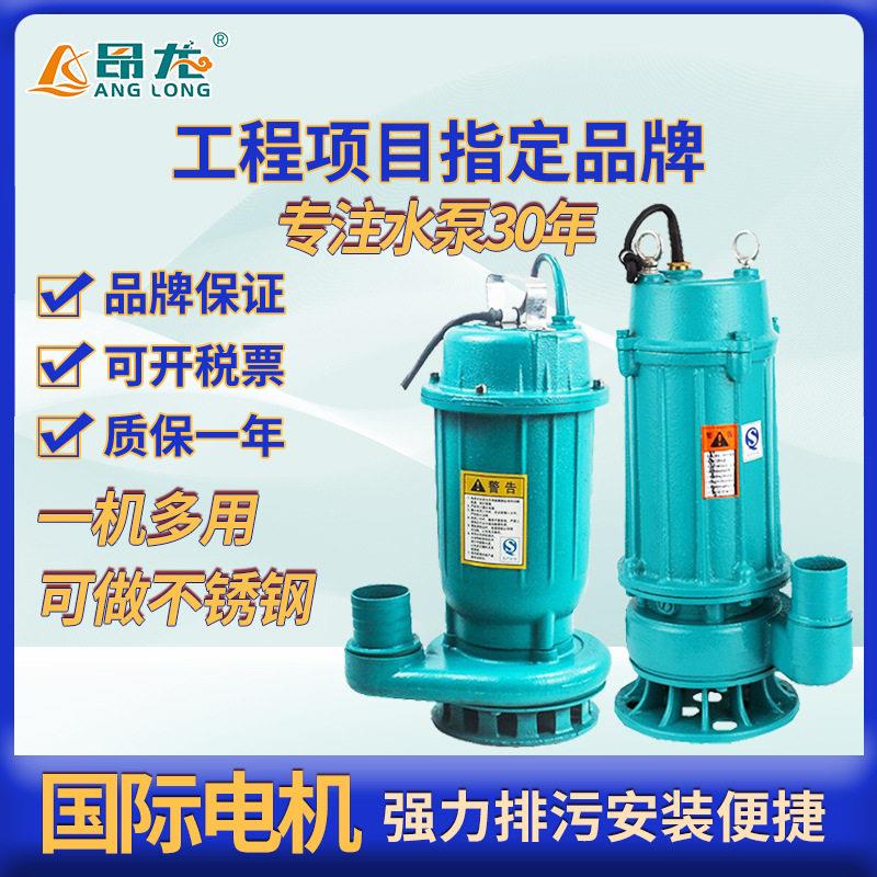 220V小型家用污水泵手提式便携潜污泵大流量扬程农田排污泵