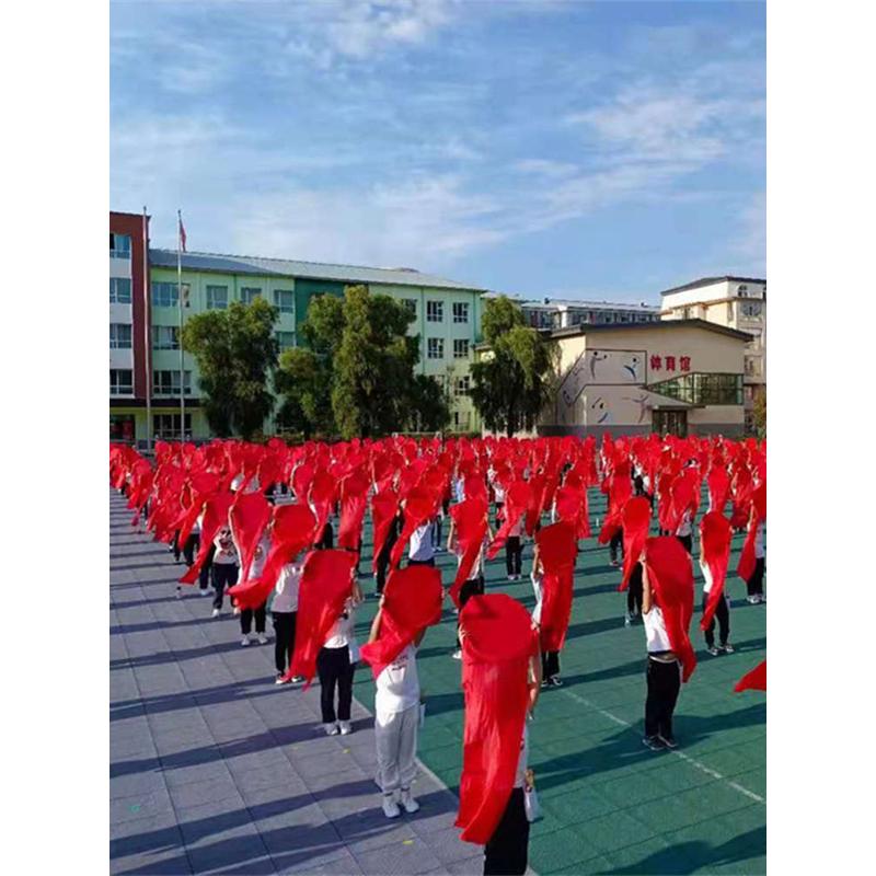 舞台批发红幕布花大揭喜事布料吊顶红绸绸布百米彩带整卷大红婚庆