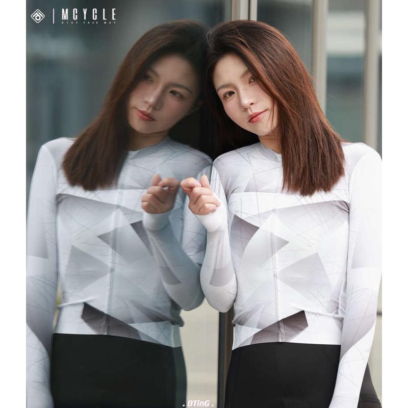 魅骑mcycle男女款骑行长袖薄款春秋透气自行车公路速干服防晒灵泽