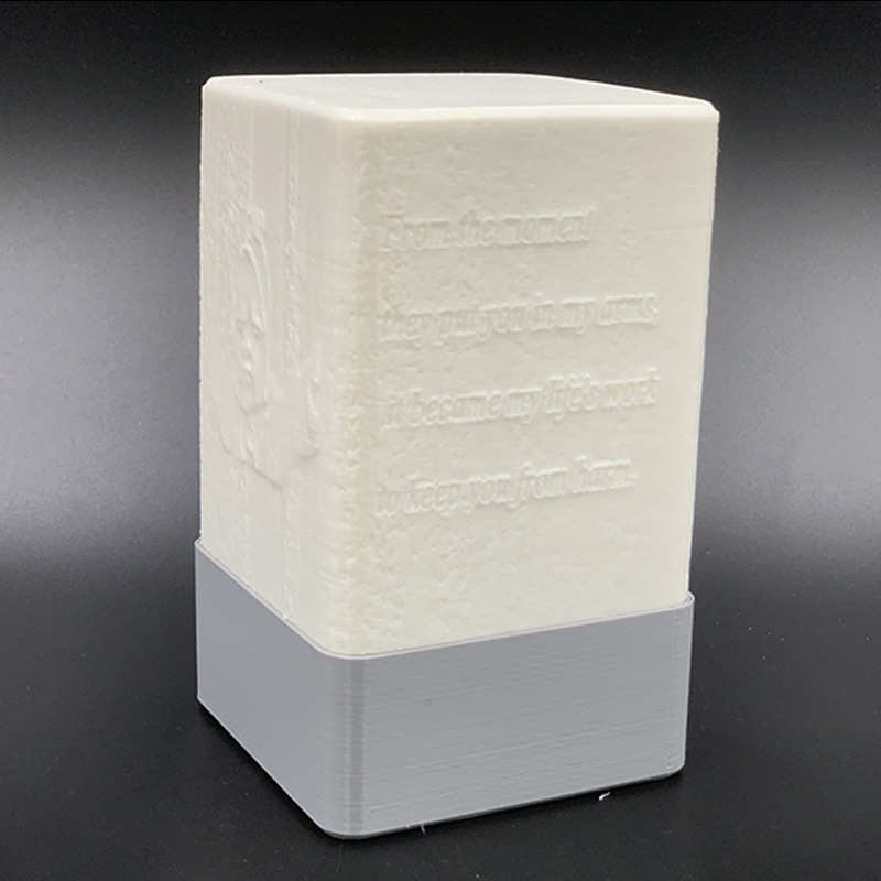 新款方形3D打印创意led小夜灯网红卧室床头装饰台灯纪念礼品