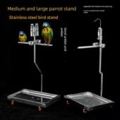 大型不锈钢鹦鹉前锋鸟架水壶生境架向日葵金刚双鸟架落地架