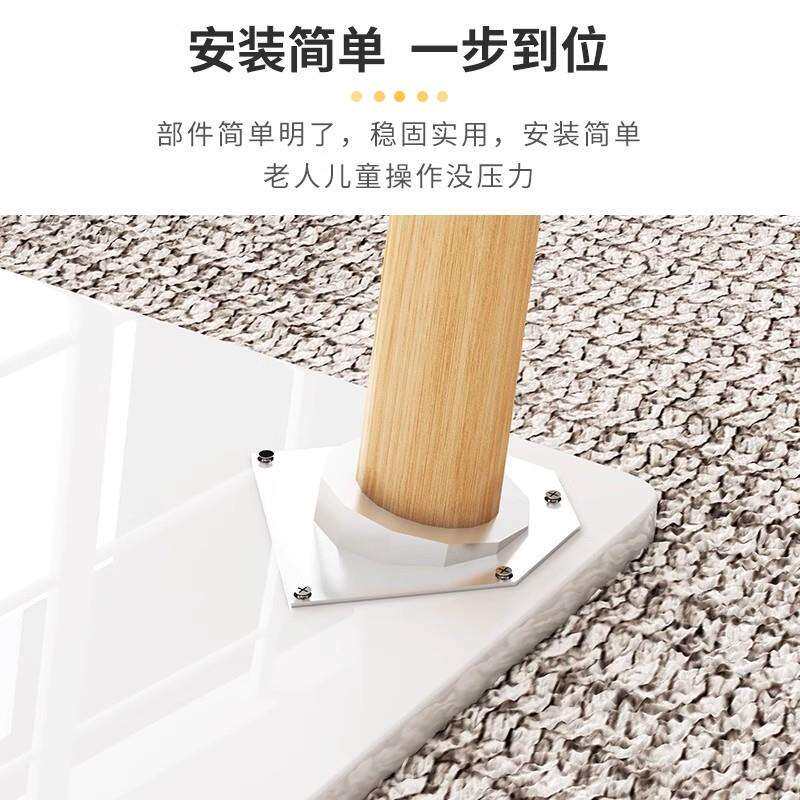 实木腿餐桌圆桌家用小户型吃饭桌现代简约方桌正方形洽谈桌椅组合