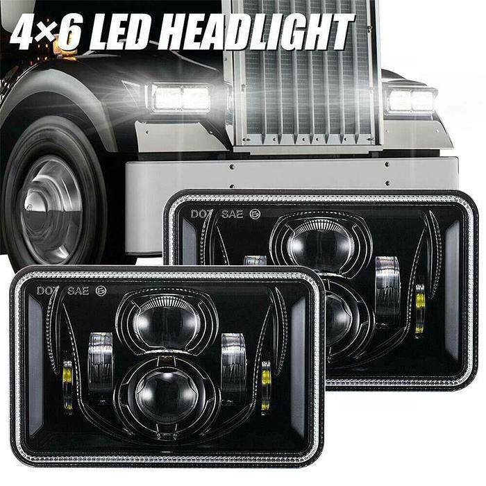 5英寸LED方灯4X6卡车大灯LED前大灯越野改装头灯 货车工程车大灯
