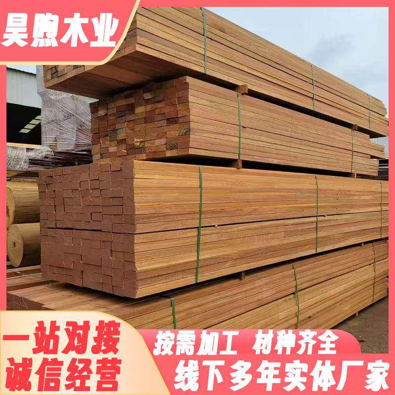 南美菠萝格防腐木地板户外实木走廊栈道庭院木地板印茄木