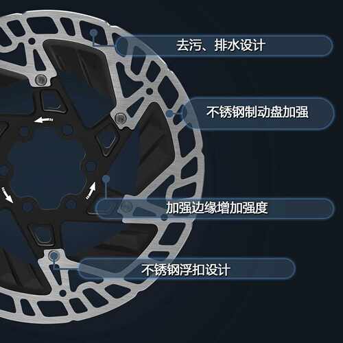 新款直销 160MM浮动碟片 公路车山地自行车散热碟刹片六钉中锁刹