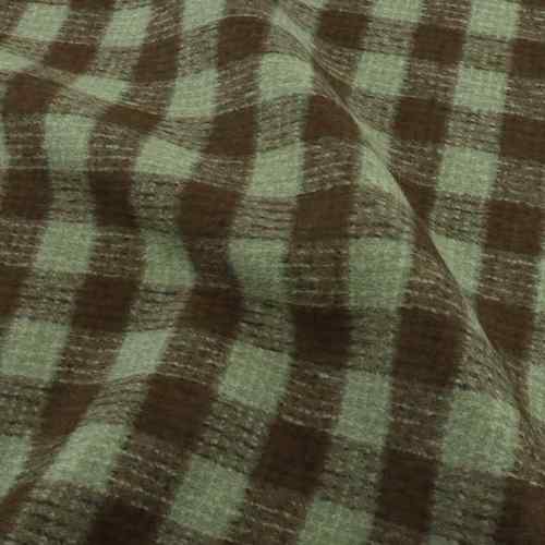 森系羊毛格子子双面呢冬秋毛呢混纺格纹色呢绿格外套布UXW料现货