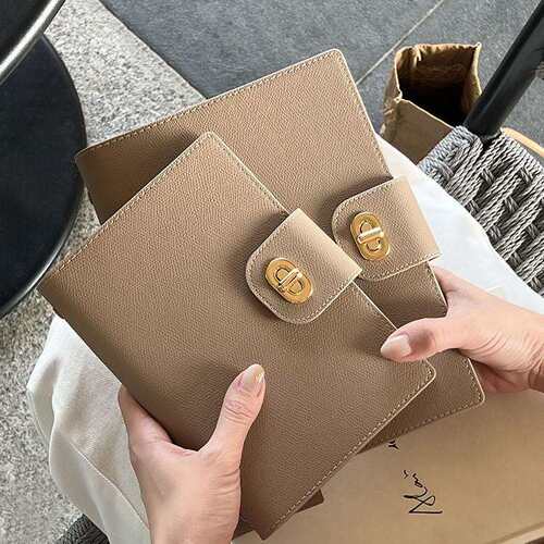 透明笔记本本子高颜值活页本商务工作存钱记事本手账本日记本