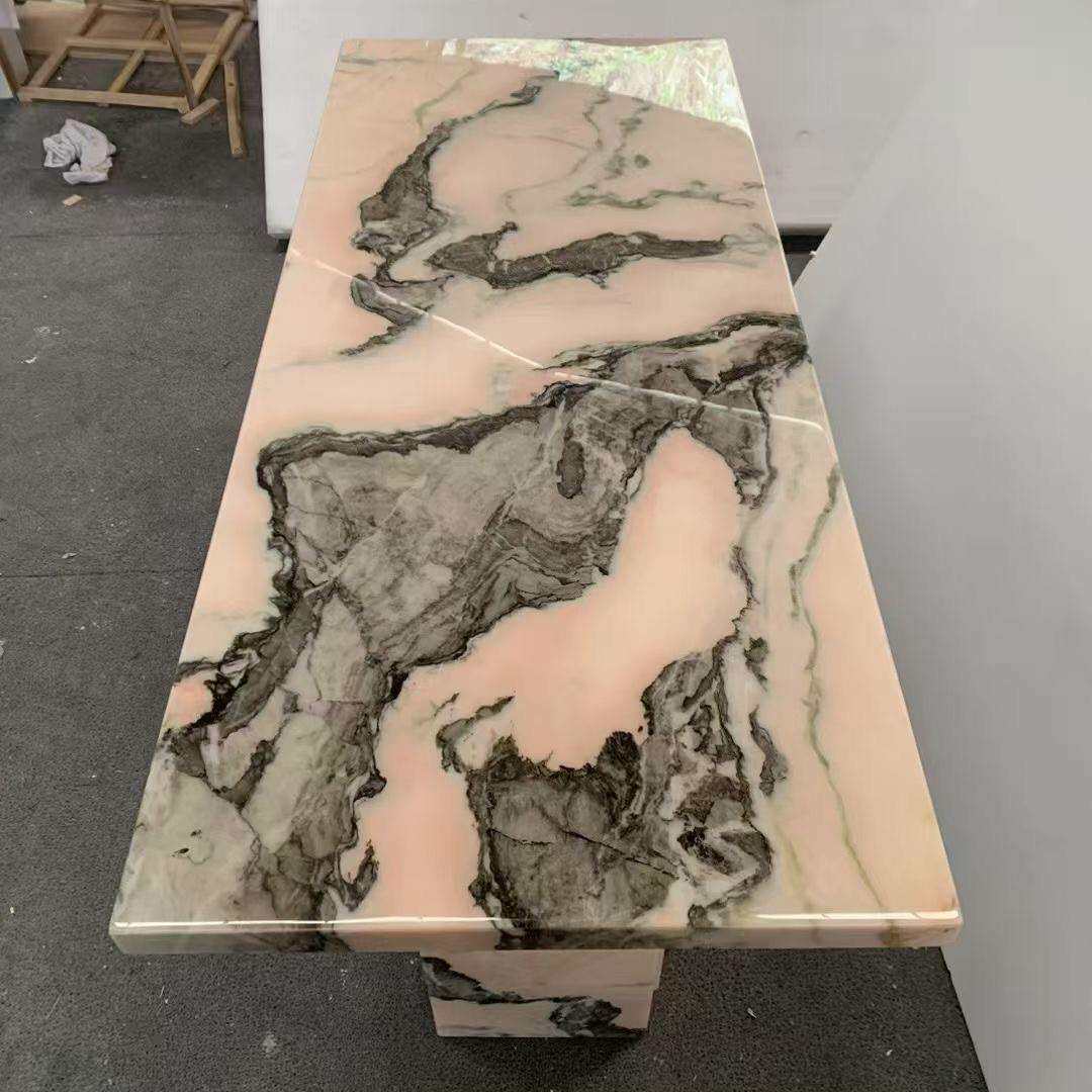 工厂加工天然大理石餐桌奢石电视柜背景茶几异形石材橱柜台面桌几