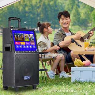 广场舞音响带麦克风卡拉OK点歌机k歌14吋户外拉杆视频机大屏