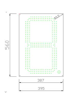 东莞厂家制作销售20寸蓝色8字板LED油价牌LED数字模组