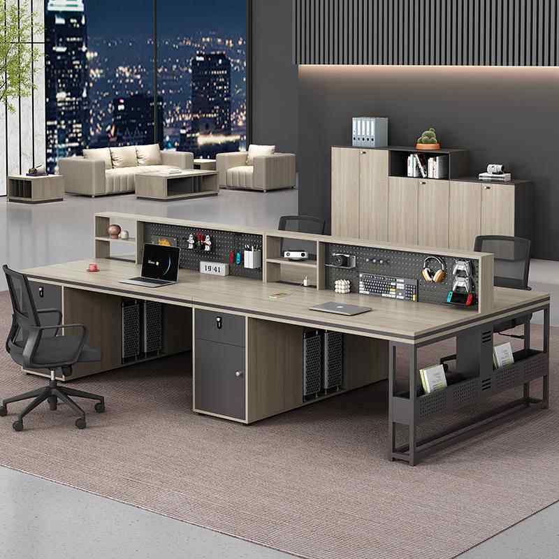 职员办TTS公桌椅组合位约现代四六人洞洞板简屏工风工位卡座员桌4