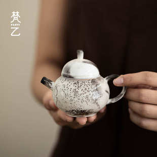 梵乙志野水墨茶壶复古柴烧泡茶壶家用陶瓷功夫茶具窑变泡茶器批发