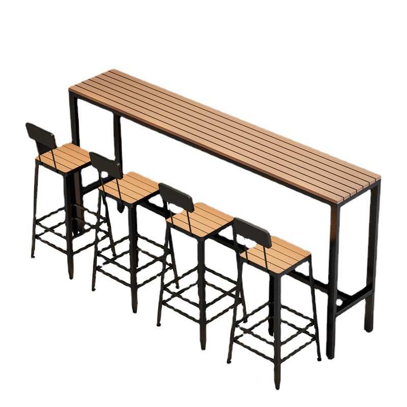 户外吧台桌椅庭院阳台奶茶店露天咖啡厅靠墙靠窗高脚吧台桌子组合