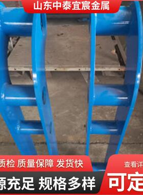厂家切现货铁桥梁防撞护钢板割立柱栏河道景观道路栏UQV杆支铸架