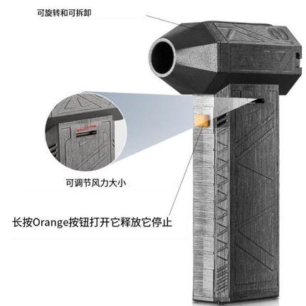暴力涡轮风高速YY01吹风机13万转小力风扇0炮暴除尘吹水机800毫安