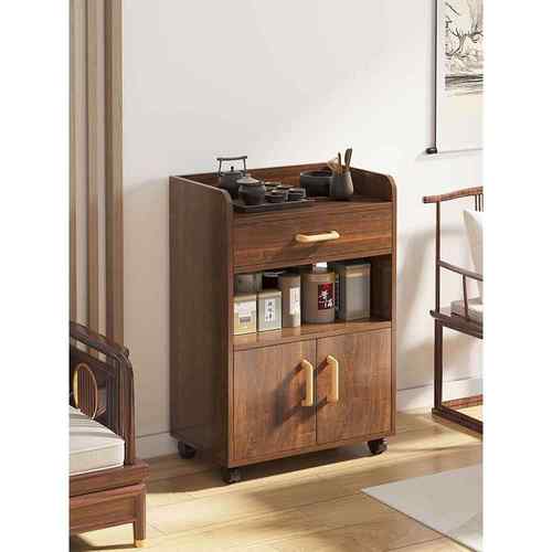 茶水柜办公室茶叶柜置物架家用餐边柜移动边几储物柜茶具收纳柜子