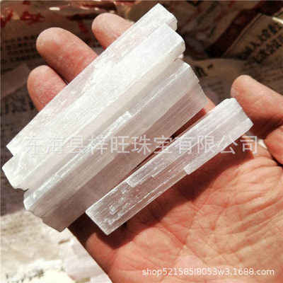 石膏摩洛哥selenite石棒能量棒天然瑜伽条热销柱石膏白色透明单晶