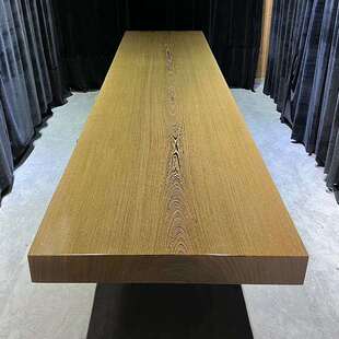 鸡翅实花木茶桌B3奥坎大板木巴办会公桌议桌天然整板原木书桌餐桌