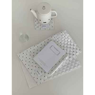 henceforth｛Dottie｝桌垫波点绗缝密拷餐垫杯垫桌面装饰韩系ins