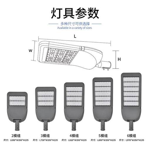 LED模组路灯头50W100W150W200W250W户外道路照明工程可调模组路灯