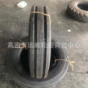 甲子750-16拖拉机导向轮轮胎7.50-16两道沟花纹轮胎