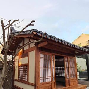 户外庭院茶室民宿长廊防腐木木屋六角凉亭实木农家乐古建户外庭院