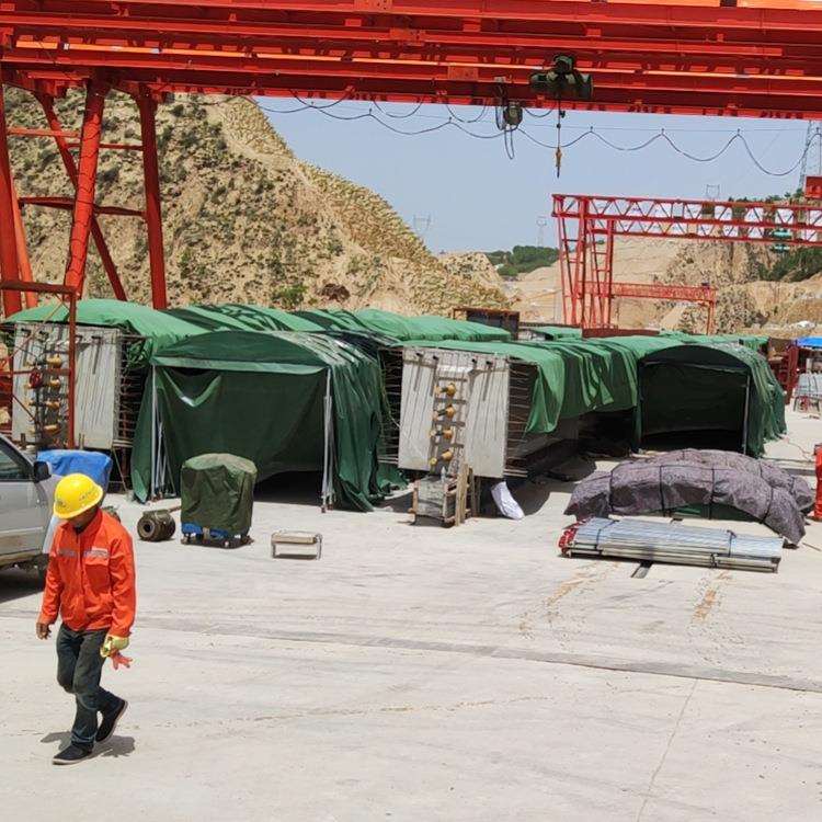 户外遮阳伸缩推拉蓬尺寸加工桥梁冬季保温养生大蓬电动防雨棚