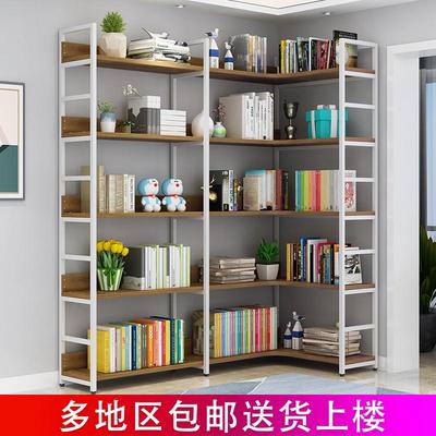 拐角置物架简约转角书架储藏室收纳架书房多层墙角书柜储物架摆台