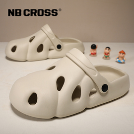 nbcross2024夏季男士洞洞，鞋包头拖鞋，男沙滩鞋外穿凉鞋