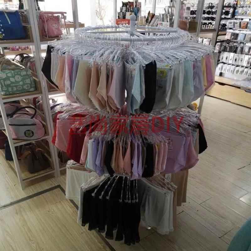 热销旋转内裤架子展示架圆形落地内衣中岛文胸架挂短裤货架店铺陈