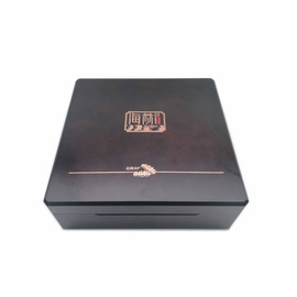 黑色烤漆黑豹海参礼盒，高档海参盒实木礼盒，分装盒空盒淡干