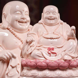 戴玉堂陶瓷弥勒佛像神像供奉家用客厅乔迁大肚笑佛弥勒佛菩萨摆件