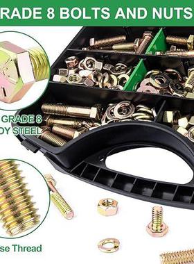跨境56pcs盒/英美制外角螺栓配6平垫螺母螺丝255组合套装盒装8六
