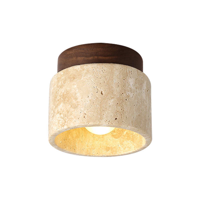 石日式玄关设计师风吸顶灯侘入户创意走廊黄过道casa阳台小洞灯寂