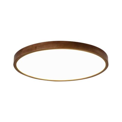 超薄实木卧室灯胡桃木色灯具现代简约新中式led客厅房间吸顶灯具