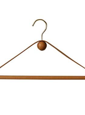 高档umin尤皿 北欧意实木痕家用无防衣架 服装店女宽创肩滑衣柜皮