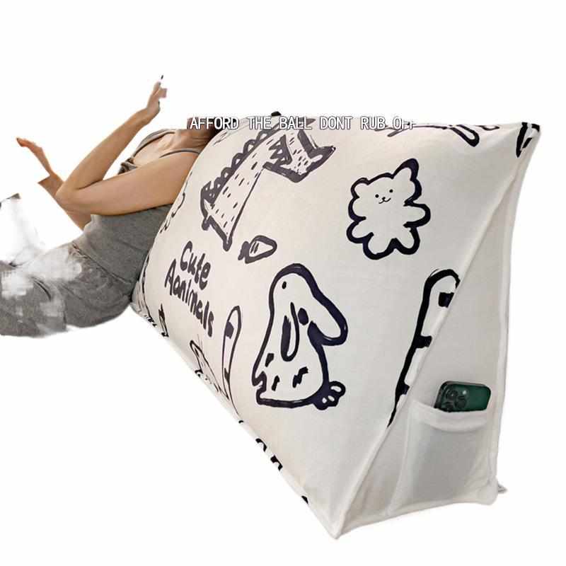 ins风卡通床头靠垫单双人可拆洗抱枕大靠背软包客厅沙发靠枕秋冬