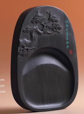 正品长书砚台石天原然砚台安徽歙砚八寸六法寸文房四宝用品毛笔书