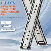 重型滑轨承重导轨抽屉滑倒滑跪延伸轨道家用轨道柜桶轨道工业