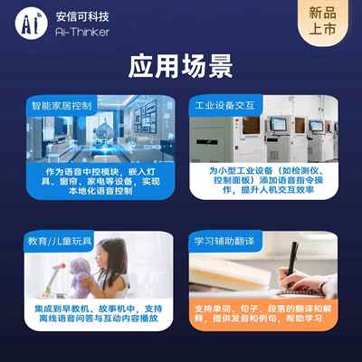 安信可AI大模型语音交互识别 离线语音交互开发板AiPi-PalChatV1