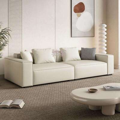 z%极简奶油风豆腐块沙发客厅简约现代直排沙发网红款科技布艺沙发