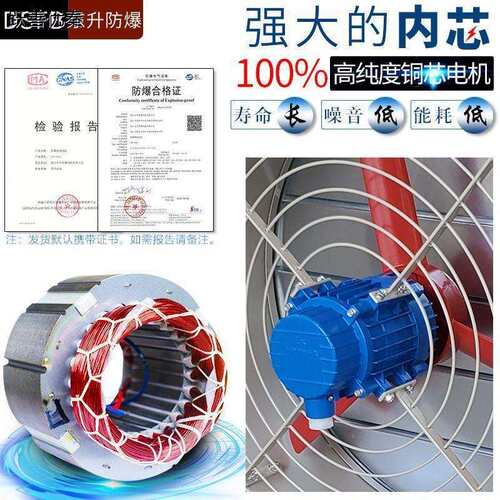 防爆排风扇BFAG-300/400/500/600排气扇220工业方形换气扇380壁扇