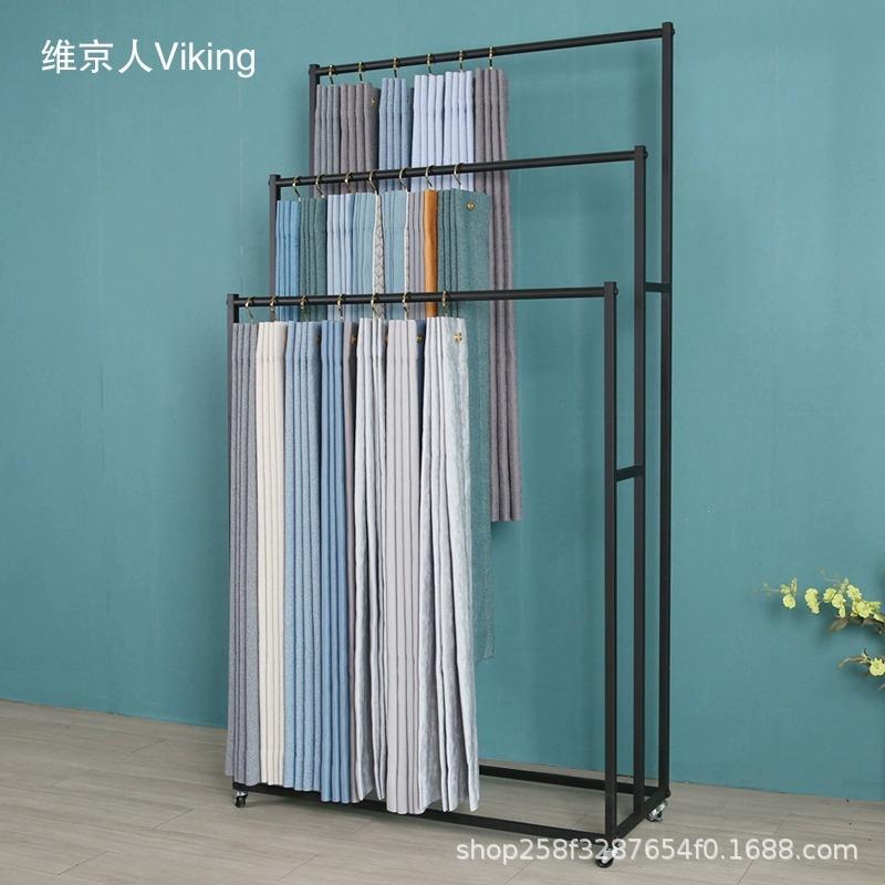 窗帘吊卡展示架家纺布艺布料样品色卡展会陈列架子落地式新款展架