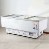 冰柜商用大容量保鲜冷冻两用透明玻璃卧式 岛柜冷藏超市展示柜