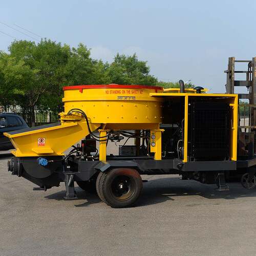 青岛柴油立轴搅拌泵盘式混凝土搅拌机柴油盘式搅拌机输送泵厂家供